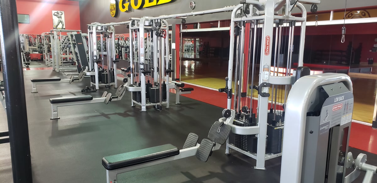 Gold's Gym equipment floor