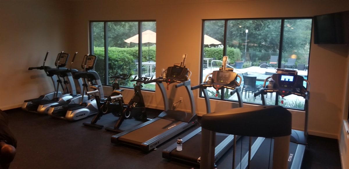 Hotel fitness room serviced