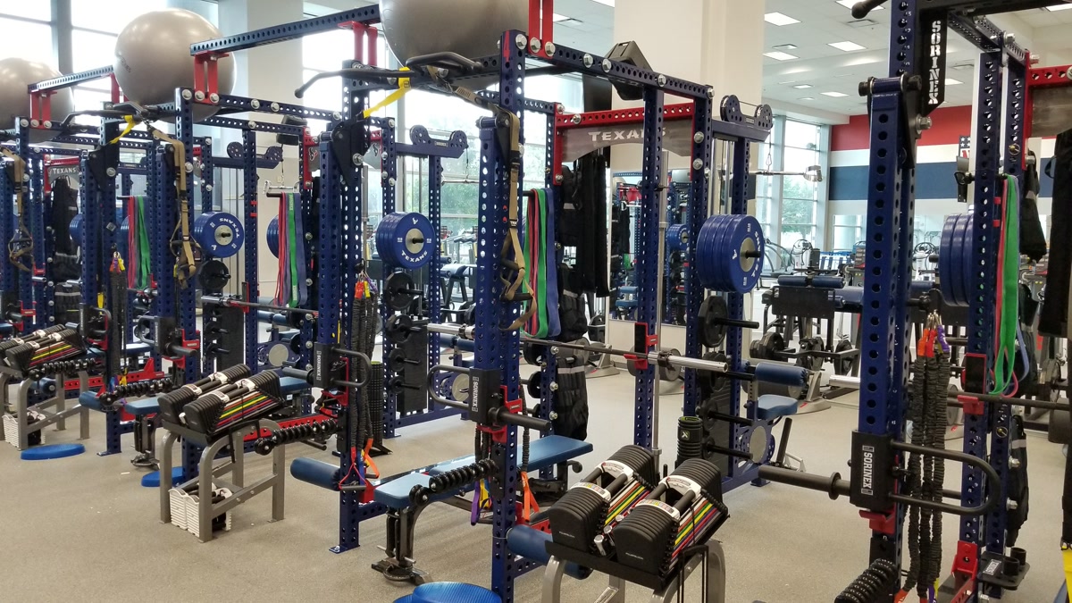 Professional weight room setup