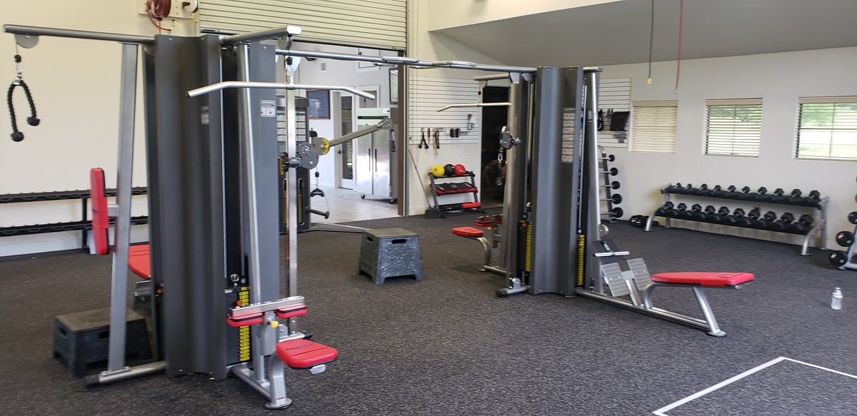 Functional training room with cable machines serviced by Fitness Repair Xperts