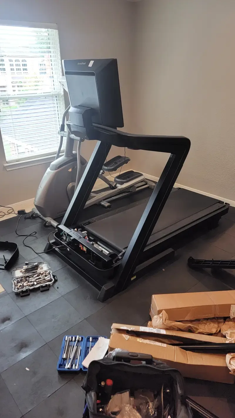 NordicTrack treadmill repair with tools and parts by Fitness Repair Xperts Houston